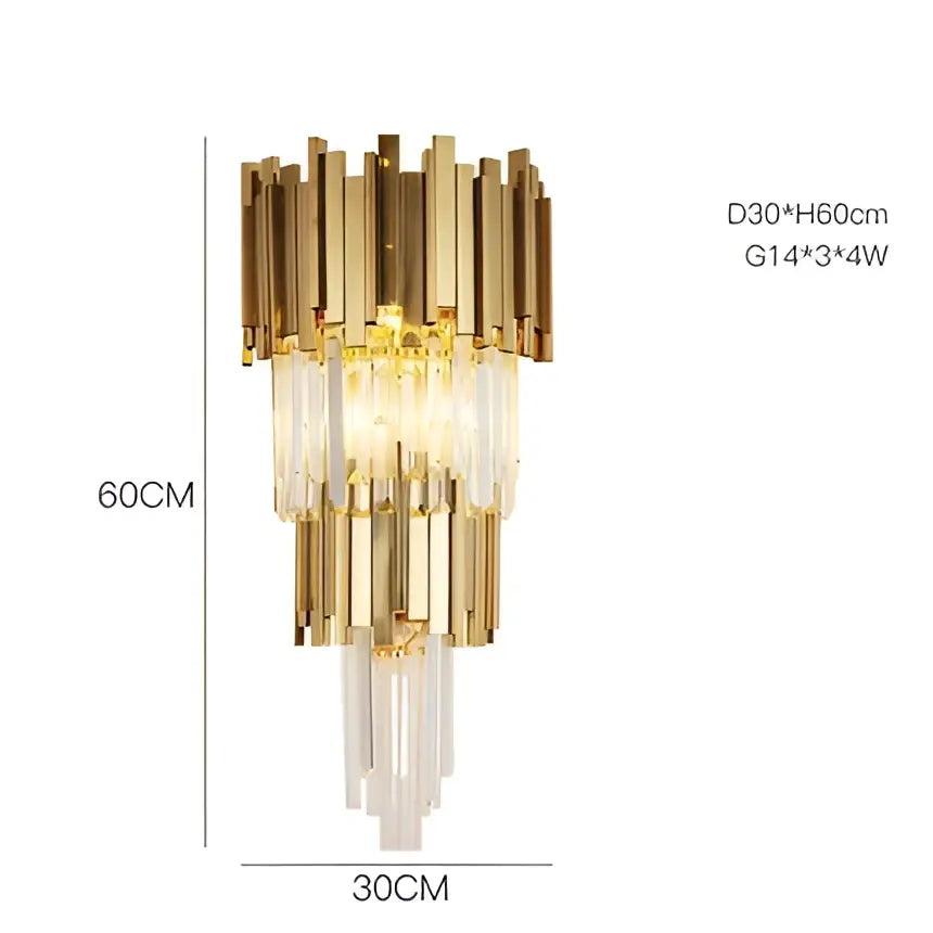 Art deco crystal led chandelier gold & silver dining room lighting