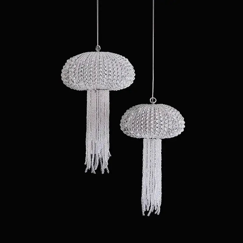 Art deco silver jellyfish dimmable hanging chandelier dining room