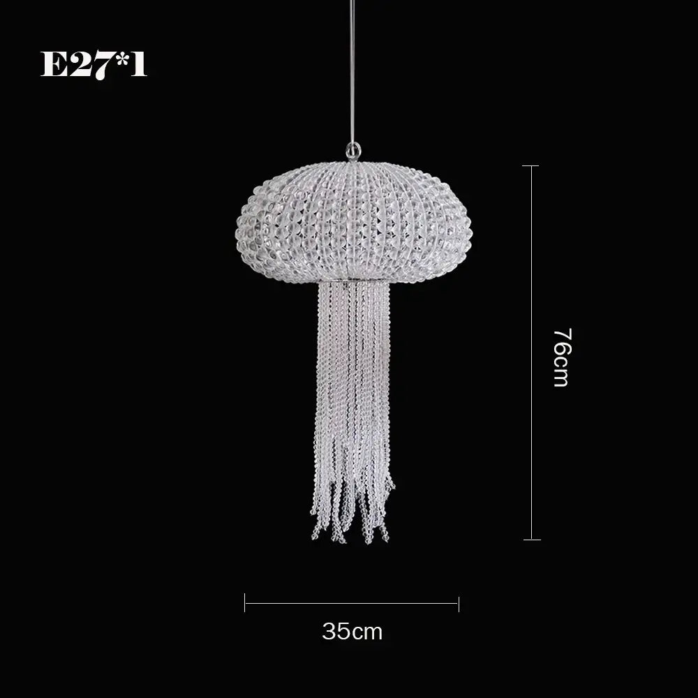 Art deco silver jellyfish dimmable hanging chandelier dining room