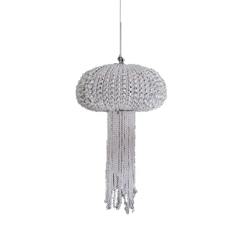 Art deco silver jellyfish dimmable hanging chandelier dining room