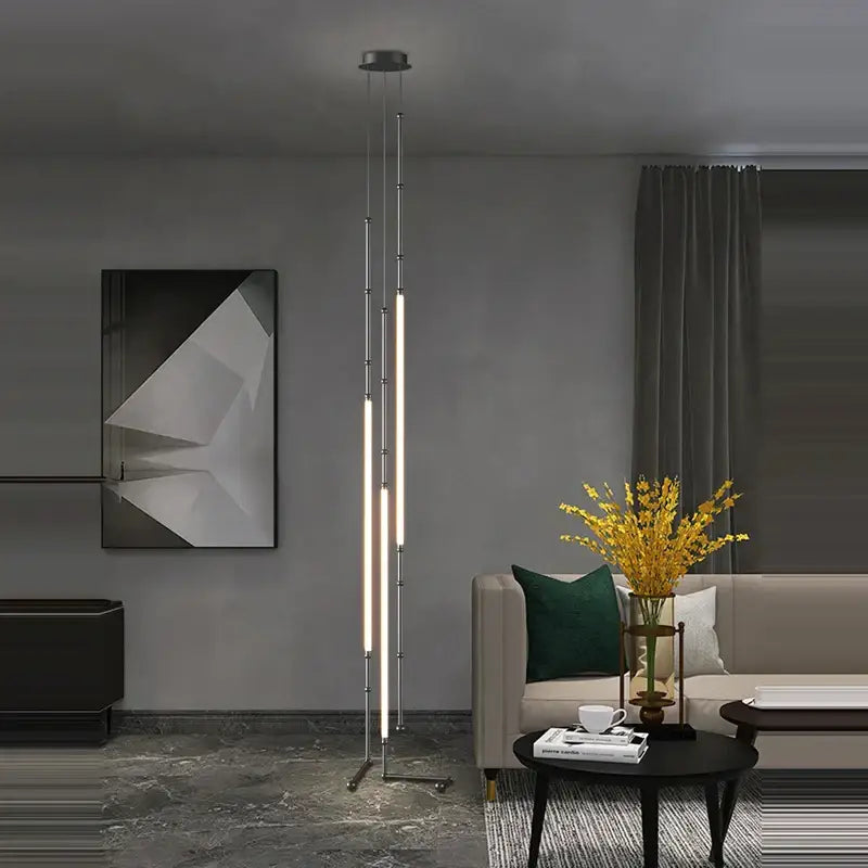 Modern art deco gold & black led pendant light dining room