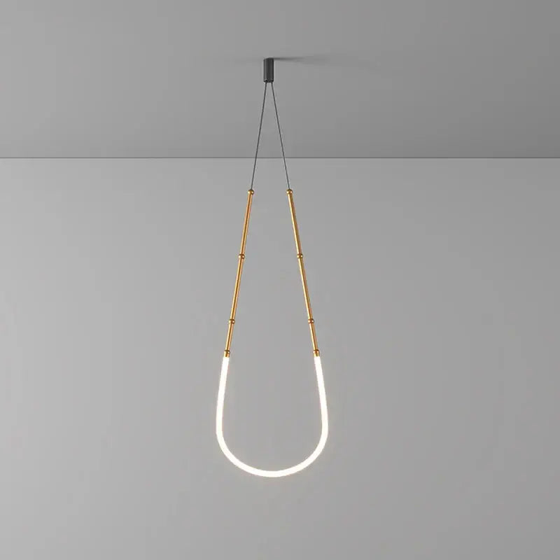 Modern art deco gold & black led pendant light dining room