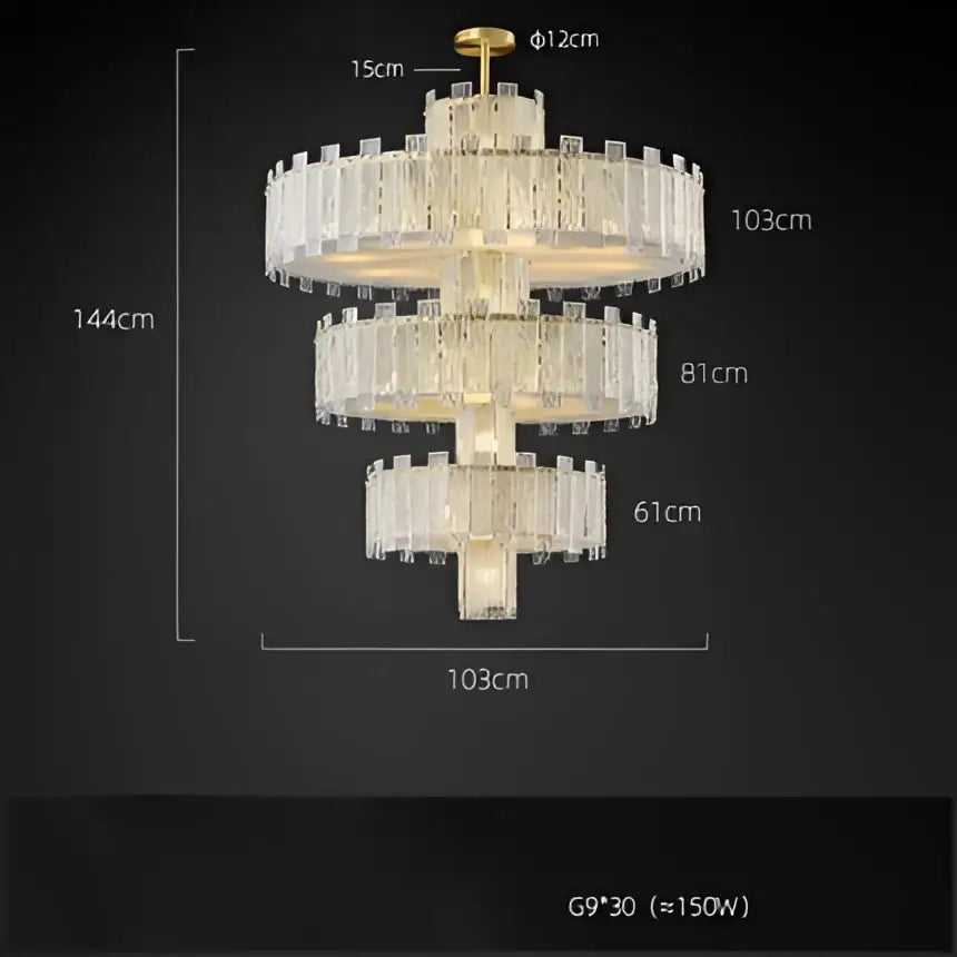 Art deco golden copper glass chandelier dining room led lighting
