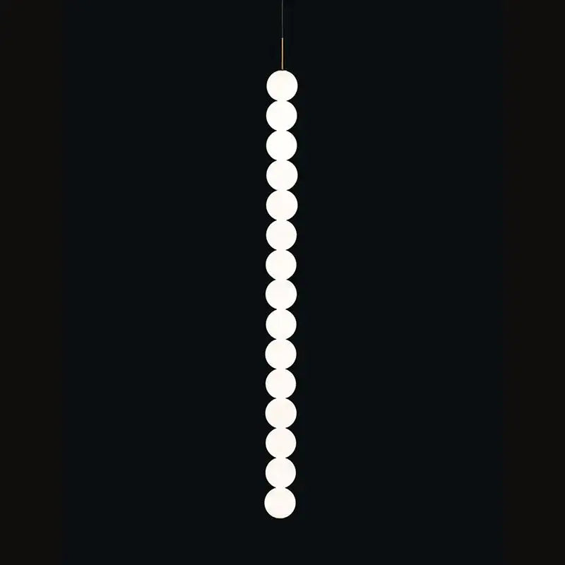 Art deco led glass pingpong pendant light dining room white orbs