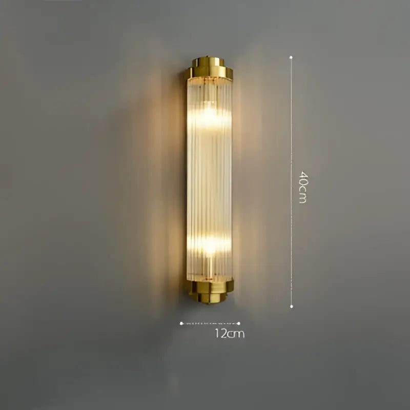 Art deco led crystal wall sconce gold & black bedroom light