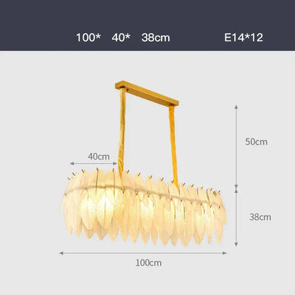 art deco white glass feather chandelier for bedroom
