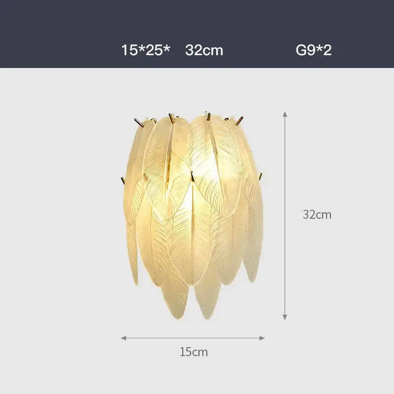 art deco white glass feather chandelier for bedroom
