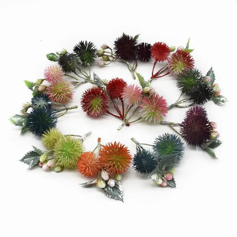 Vibrant thistle artificial grass plants – living room floral decor