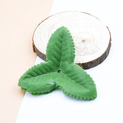 Textured green leaves with holes for wedding home decor diy craft