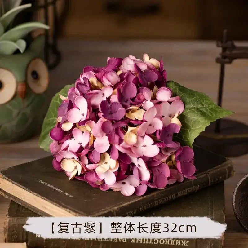 Pink & purple hydrangea silk flower arrangement wedding decor shop