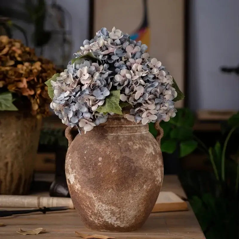 Pink & purple hydrangea silk flower arrangement wedding decor shop