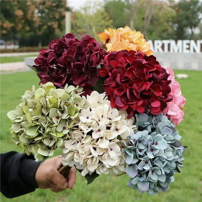 Vibrant assorted artificial hydrangea wedding flowers for living room