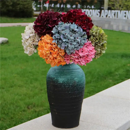 Vibrant assorted artificial hydrangea wedding flowers for living room