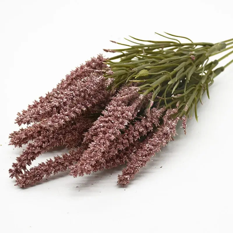 Purple and gray artificial lavender plants for living room decor