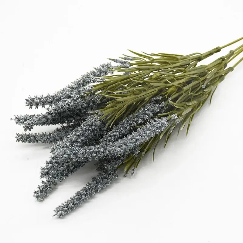 Purple and gray artificial lavender plants for living room decor