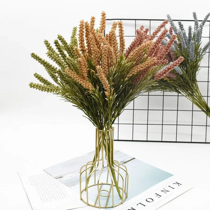 Purple and gray artificial lavender plants for living room decor