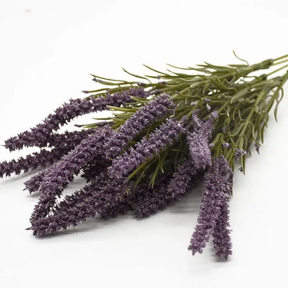 Purple and gray artificial lavender plants for living room decor