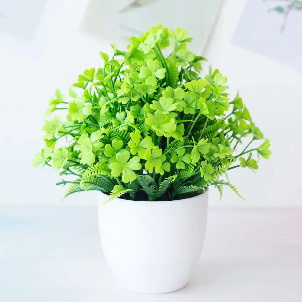 Modern set of nine artificial mini plant bonsai – living room decor