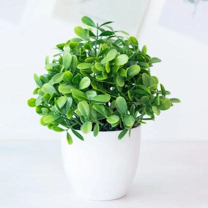 Modern set of nine artificial mini plant bonsai – living room decor