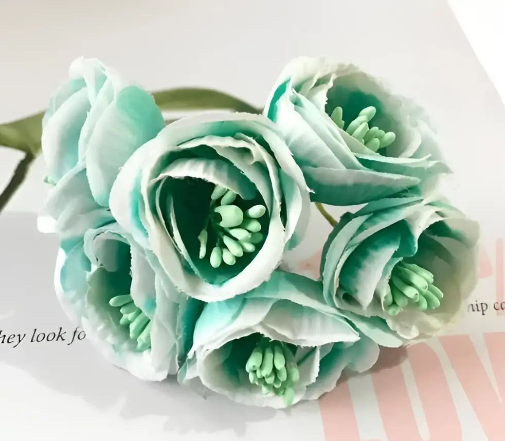 Vibrant peony tea rose silk flowers wedding home decor