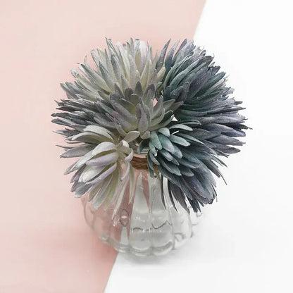 Pastel textured fake flowers living room christmas decor