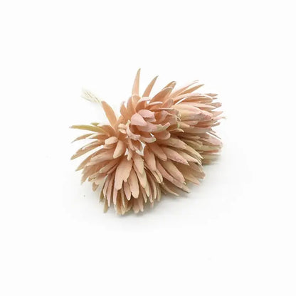 Pastel textured fake flowers living room christmas decor