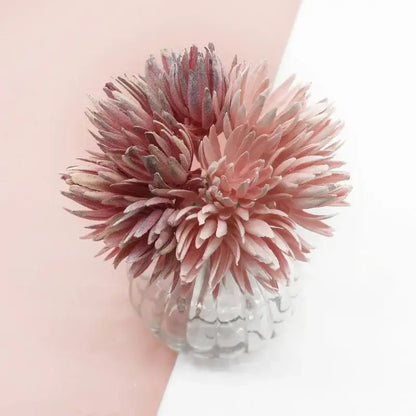 Pastel textured fake flowers living room christmas decor
