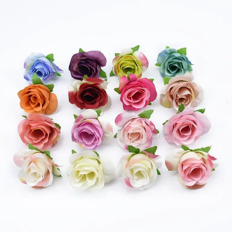 Assorted vibrant artificial roses decorative flowers living room decor