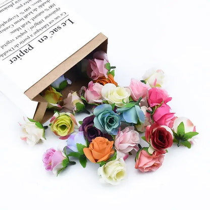 Assorted vibrant artificial roses decorative flowers living room decor