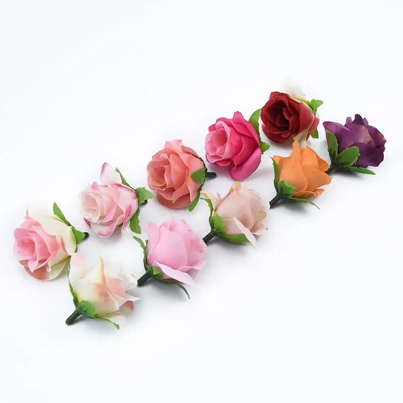 Assorted vibrant artificial roses decorative flowers living room decor