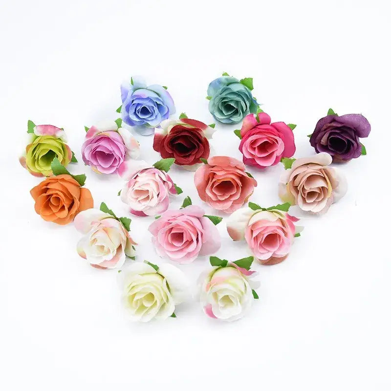 Assorted vibrant artificial roses decorative flowers living room decor