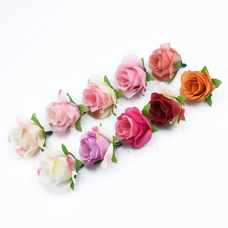 Assorted vibrant artificial roses decorative flowers living room decor