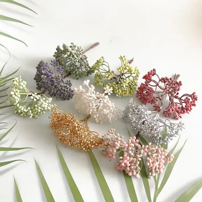 Pastel and metallic artificial plants diy garland living room decor