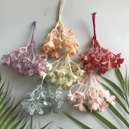 Glittery multicolored hydrangea artificial plants living room bouquet