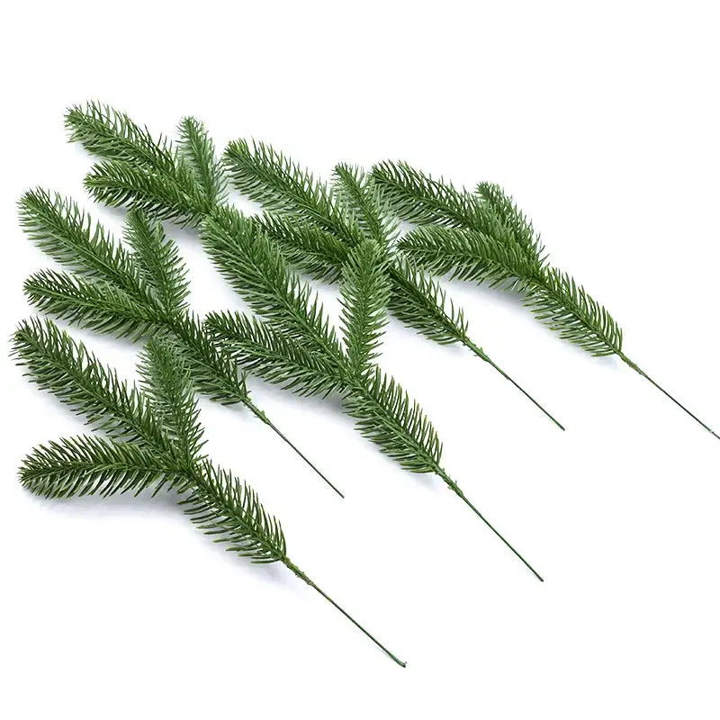 Realistic green pine needle artificial plants living room decor