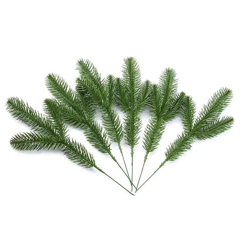 Realistic green pine needle artificial plants living room decor