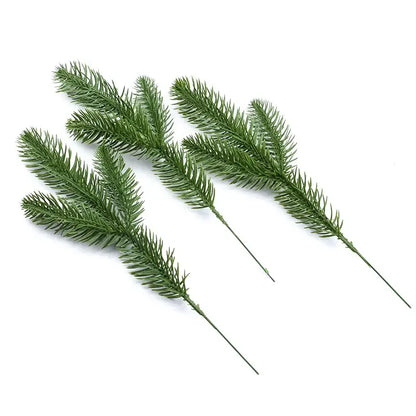 Realistic green pine needle artificial plants living room decor
