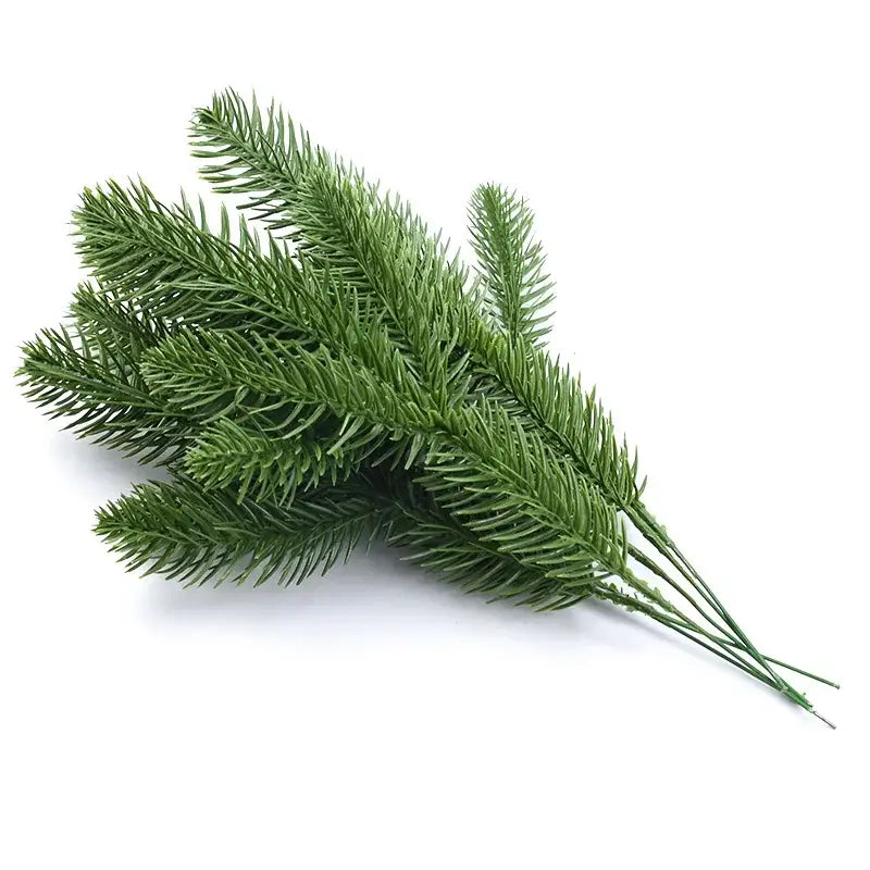 Realistic green pine needle artificial plants living room decor