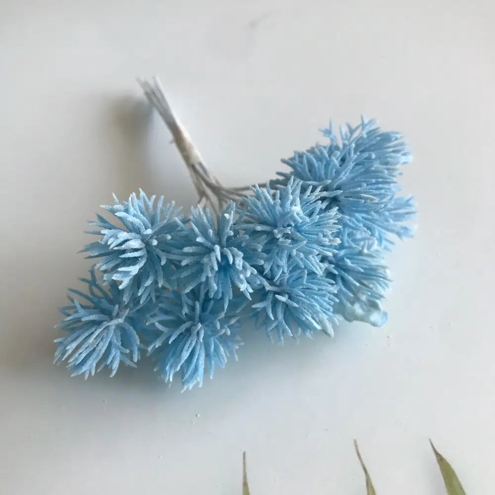 Colorful pom-pom artificial plants set of 6 wedding decor