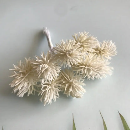 Colorful pom-pom artificial plants set of 6 wedding decor