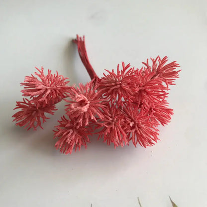 Colorful pom-pom artificial plants set of 6 wedding decor