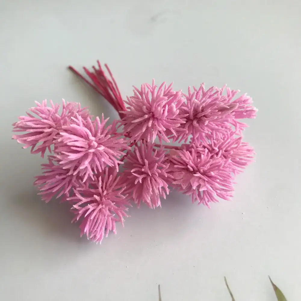 Colorful pom-pom artificial plants set of 6 wedding decor