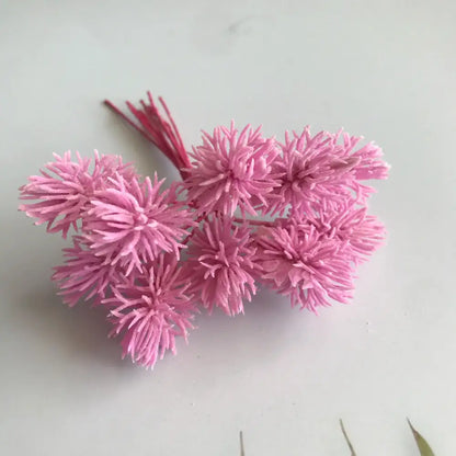 Colorful pom-pom artificial plants set of 6 wedding decor