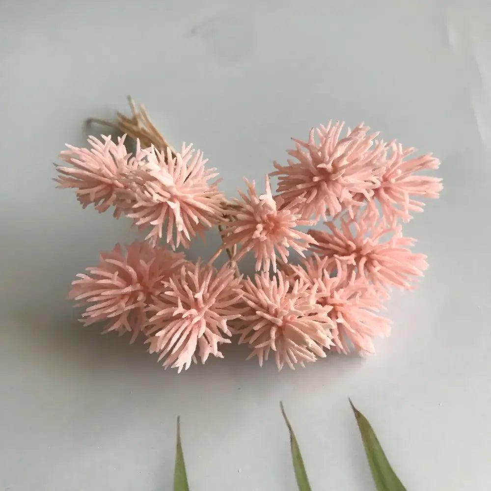 Colorful pom-pom artificial plants set of 6 wedding decor
