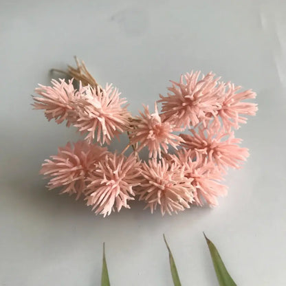 Colorful pom-pom artificial plants set of 6 wedding decor