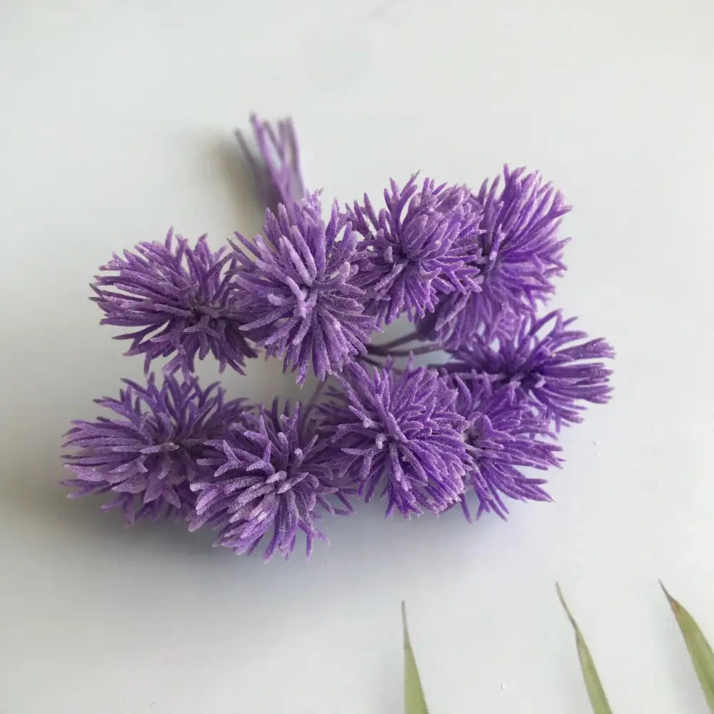 Colorful pom-pom artificial plants set of 6 wedding decor