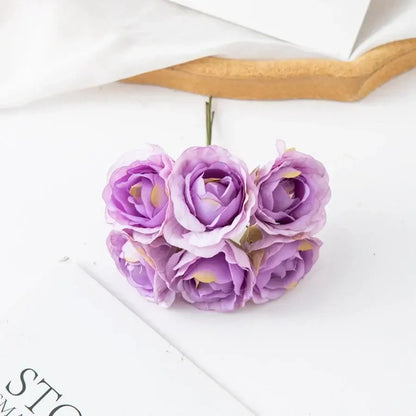 Beige artificial rose bouquet wedding and home decor rose clusters