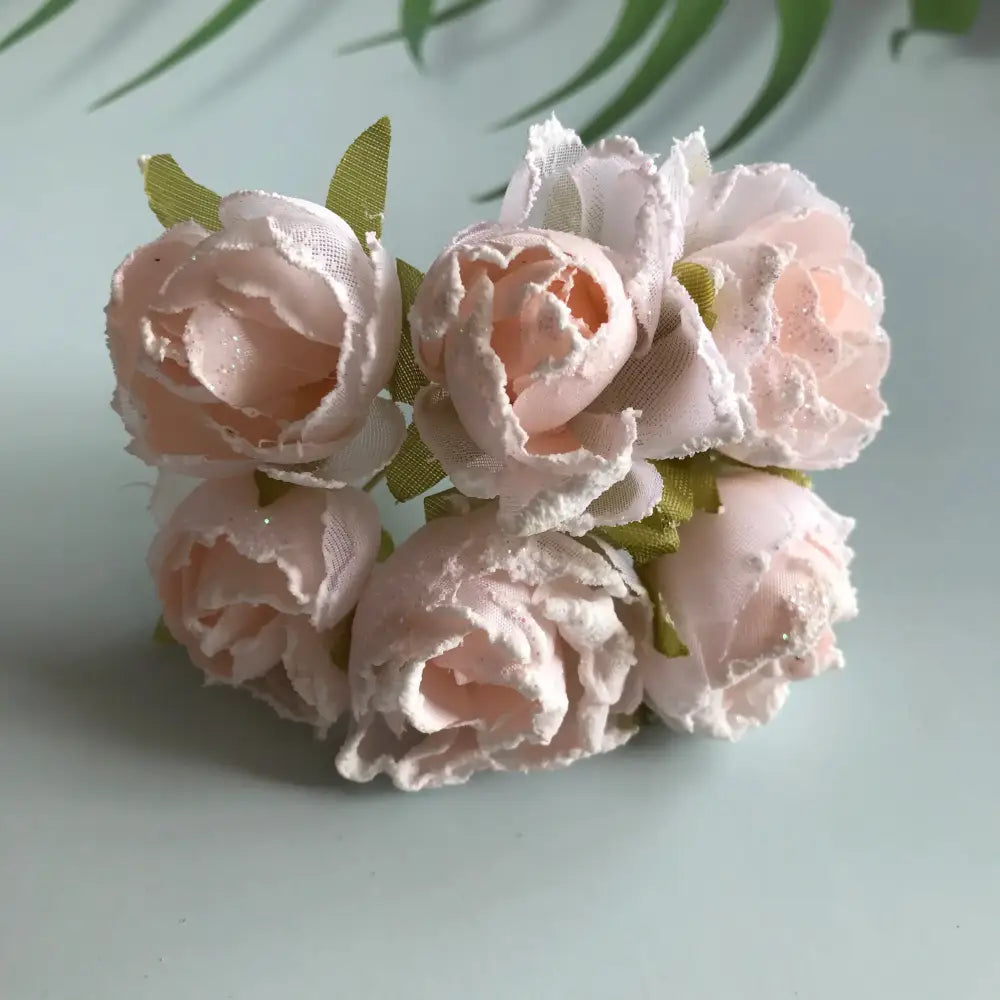 Pink & deep red artificial roses bridal bouquet wedding decor