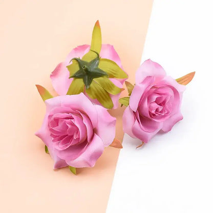 Assorted pastel and vibrant artificial silk roses – wedding decor