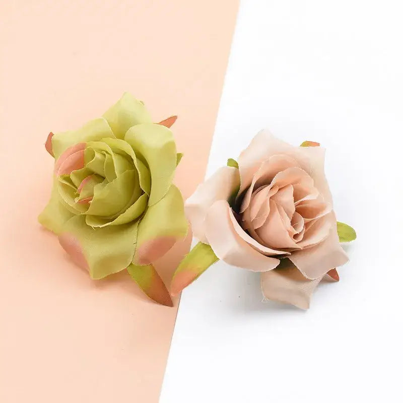 Assorted pastel and vibrant artificial silk roses – wedding decor